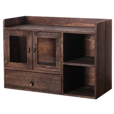Wooden Box Kitchen Drawer Organizer for Coffee Station or Kitchen Counter,Con...