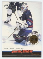 1999-00 Pacific premiere parallel 15/46 Garth Snow Vancouver Canucks #433