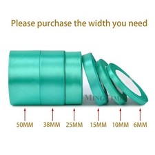 22 meter  of DOUBLE SIDED Satin Ribbon 6mm, 10mm, 15mm, 25mm,38mm,50mm Widths UK