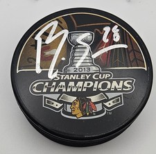 Ben Smith Signed Autographed 2013 Stanley Cup Puck Guaranteed TPA Blackhawks