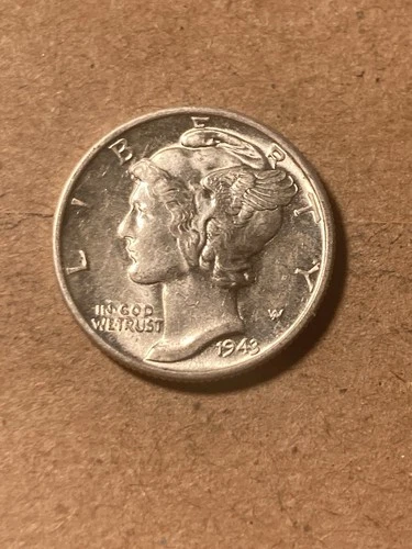 1943 D Mercury Dime - Unc - As Shown! (#1396)