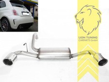 Ulter Sportauspuff für Fiat 500 500C Abarth 1.4T 2x100mm