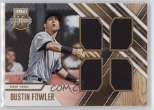 2017 Panini Elite Extra Edition Quad Materials Holo Gold 72/99 Dustin Fowler s3g