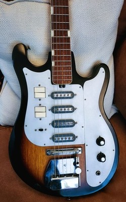 ギター tesico WG-4L TEISCO WG-4L Circa 1960's Electric Guitar Sunburst 4 pickup combo