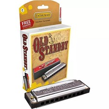 Hohner Old Standby Diatonic 10-hole Harmonica in Chrome with Case - Key of D