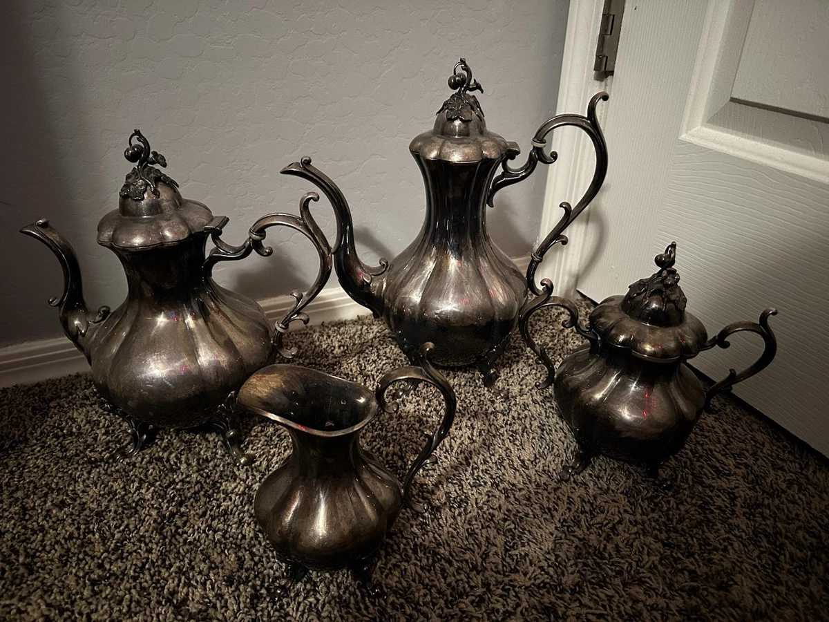 Reed & Barton Winthrop Antique US Silver-Plated Teapots, Coffee