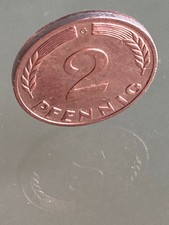 ♨️🌀🔥 2 Pfennig Coin DM D-Mark 💰 Mint KARLSRUHE  G  from 1969 🔥🌀♨️