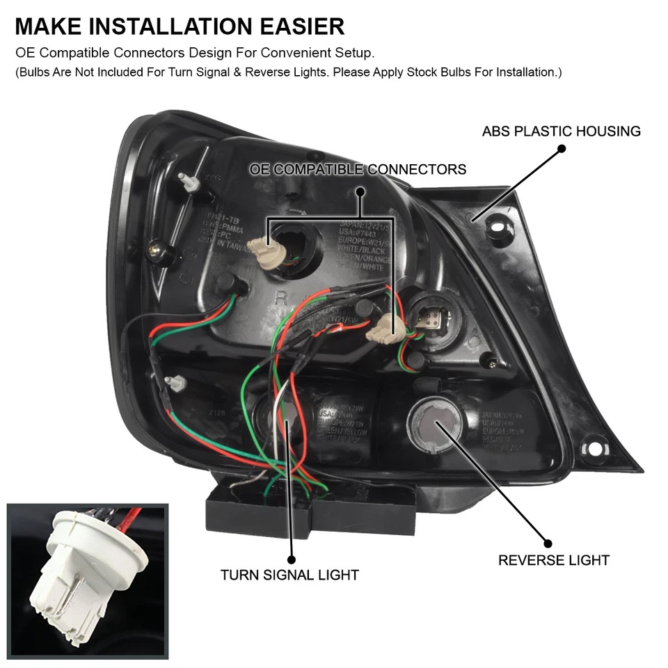 Smoke Fits 1998-2005 Lexus GS300 GS400 GS430 LED Tail Lights Lamps Left+Right Foto 4 de 4