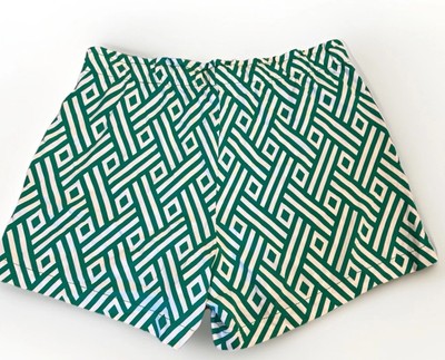 Lindex Abstract Geometric Green White Women's Size High Waist Shorts Size 2x