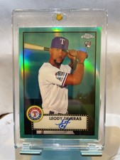 2021 Topps Chrome Platinum Anniversary Leody Taveras Aqua Refractor Auto /150