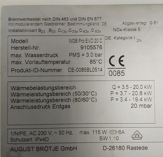 Komplette Steuerung mit Kabelbaum für Brötche Brennwertkessel WGB Pro EVO 20 C
