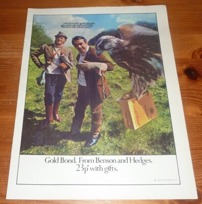 ORIGINAL GROSSDRUCKANZEIGE GOLD BOND BENSON AND HEDGES 1971