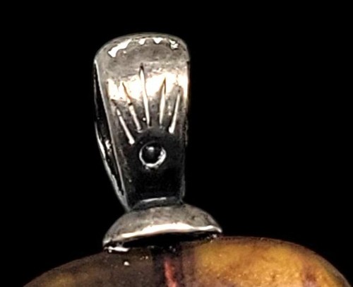 Shube's Dakota West Sterling Silver Amber Onyx Pendant Signed Hallmark - Picture 5 of 7
