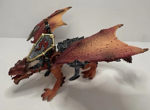 Schleich Eldrodo Red Dragon with Rider World of Knights Action Figure 11" - Picture 5 of 7