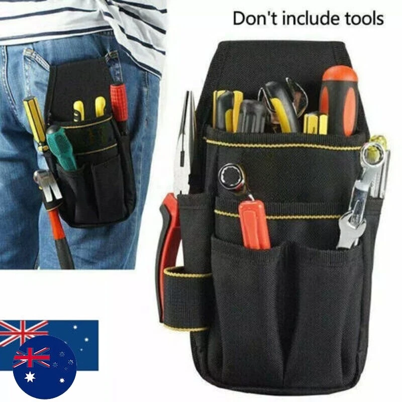 Electrician Tool Belt Pouch with Screwdriver Holder and Storage Pockets  