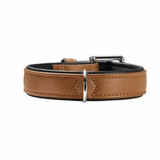 HUNTER Hundehalsband Canadian ELK,in Grösser 30,nickel,Cognac/Schwarz Neu(42,90€