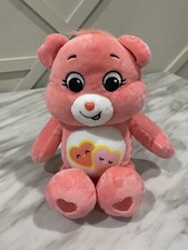 Care Bears Love-a-Lot Bear Plush Pink 10  Basic Fun Stuffed Animal Hearts