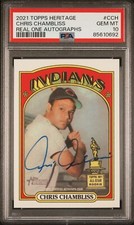 Chris Chambliss - 2021 Topps Heritage Real One Autograph  PSA 10