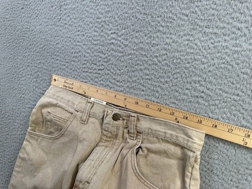 Vintage Wrangler Jeans Mens 30x32 Beige Denim Wide Leg Y2K 90s Made in USA - Picture 7 of 18
