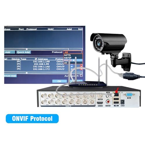 Westshine H.265 8-kanaals 5M-N CCTV-DVR, 8CH hybride 5-in-1 DVR- beveiligingsrecorder, voor 5MP AHD/IP, 1080P AHD/TVI/CVI/CVBS/IP-camera's, 4K-uitvoer, bewegingsdetectie (Geen harde schijf