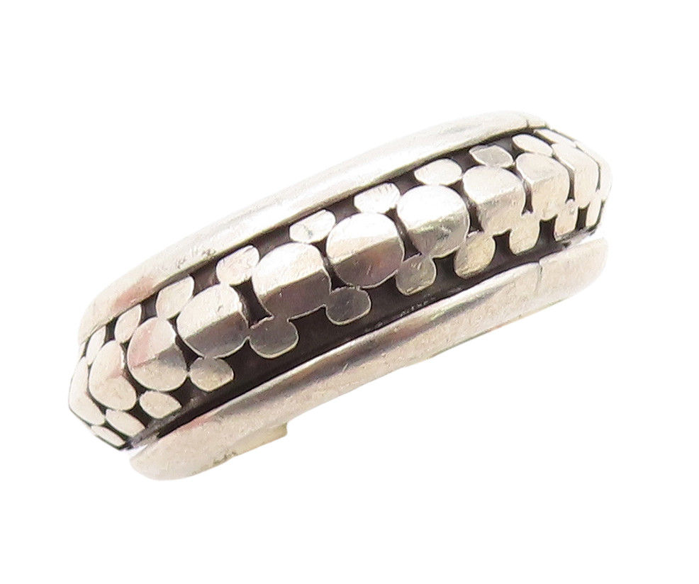925 Sterling Silver Vintage Ring Solid Dot Effect… - image 1