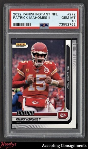 2022 Panini Instant NFL #272 Patrick Mahomes II PR /1489 CHIEFS PSA 10 GEM MINT