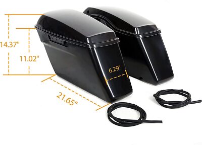 ECOTRIC LS-NL01 Motorcycle Hard Saddlebags  Unpainted  W/O Hardware  One Set NEW