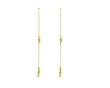 2 F&R ORIGINAL LOWRIDER (32") WING TWIST BICYCLE ANTENNA (SHOW PART) GOLD