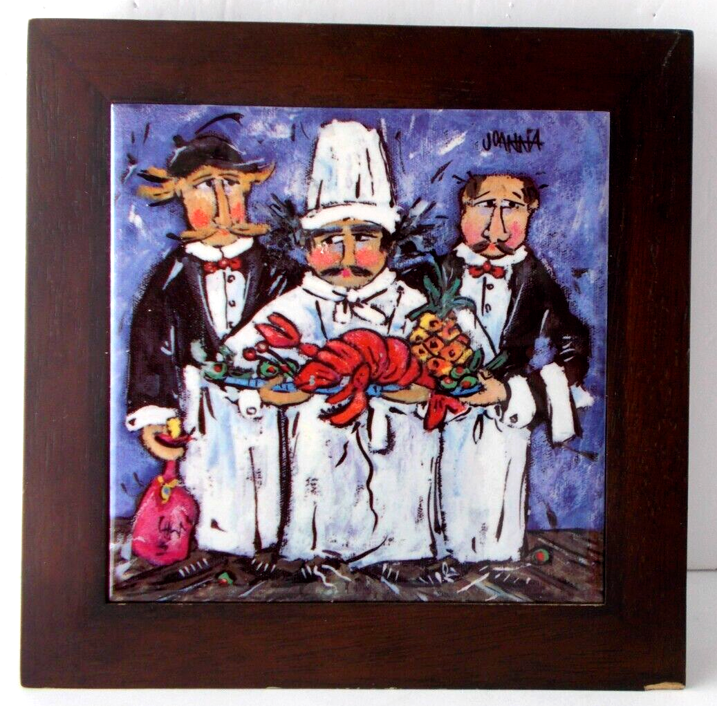 Joanna Azulejo Chef/Camareros Colgantes Decoración de Pared/Remache Cocina Bar Decoración 8