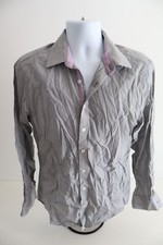Jeff Banks Stvdio Men's Formal Shirt 16 Pure Cotton Checked