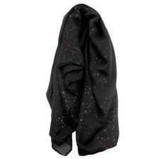 Ladies Silver Glitter Plain Women Summer Scarf 3381