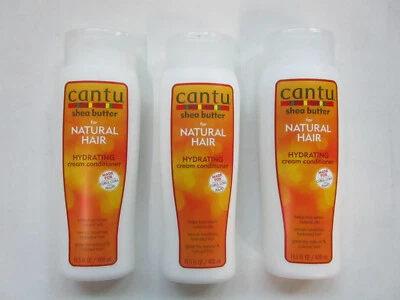 3 x 400ml Cantu shea Butter for Natural Hair Hydrating Cream Conditioner-1xSet