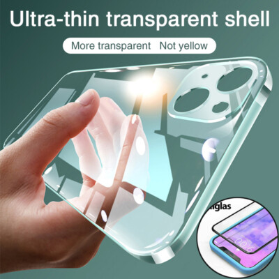 Hülle für iPhone 17 16 15 14 13 12 11 Pro XR 8 Case Handy Schutzhülle Handy Glas