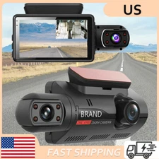 1080P Dual Lens Car DVR Dash Cam Video Recorder G-Sensor Front and Inside Camera