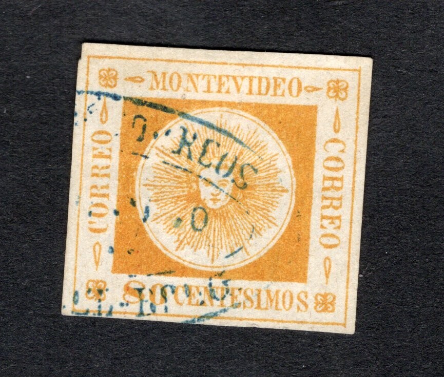Uruguay 1861 stamp Mi#15b Forgery used CV=31$ lot 2