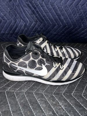 Nike Womens NKE Free TR Fit PRT 704695-008 Black White Size