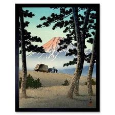 Cultural Nature Landscape Japan Fuji Kawase Hasui 12X16 Inch Framed Art Print