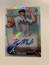 2016 Bowman Chrome KYLE MULLER Braves Autograph Refractor 476/499