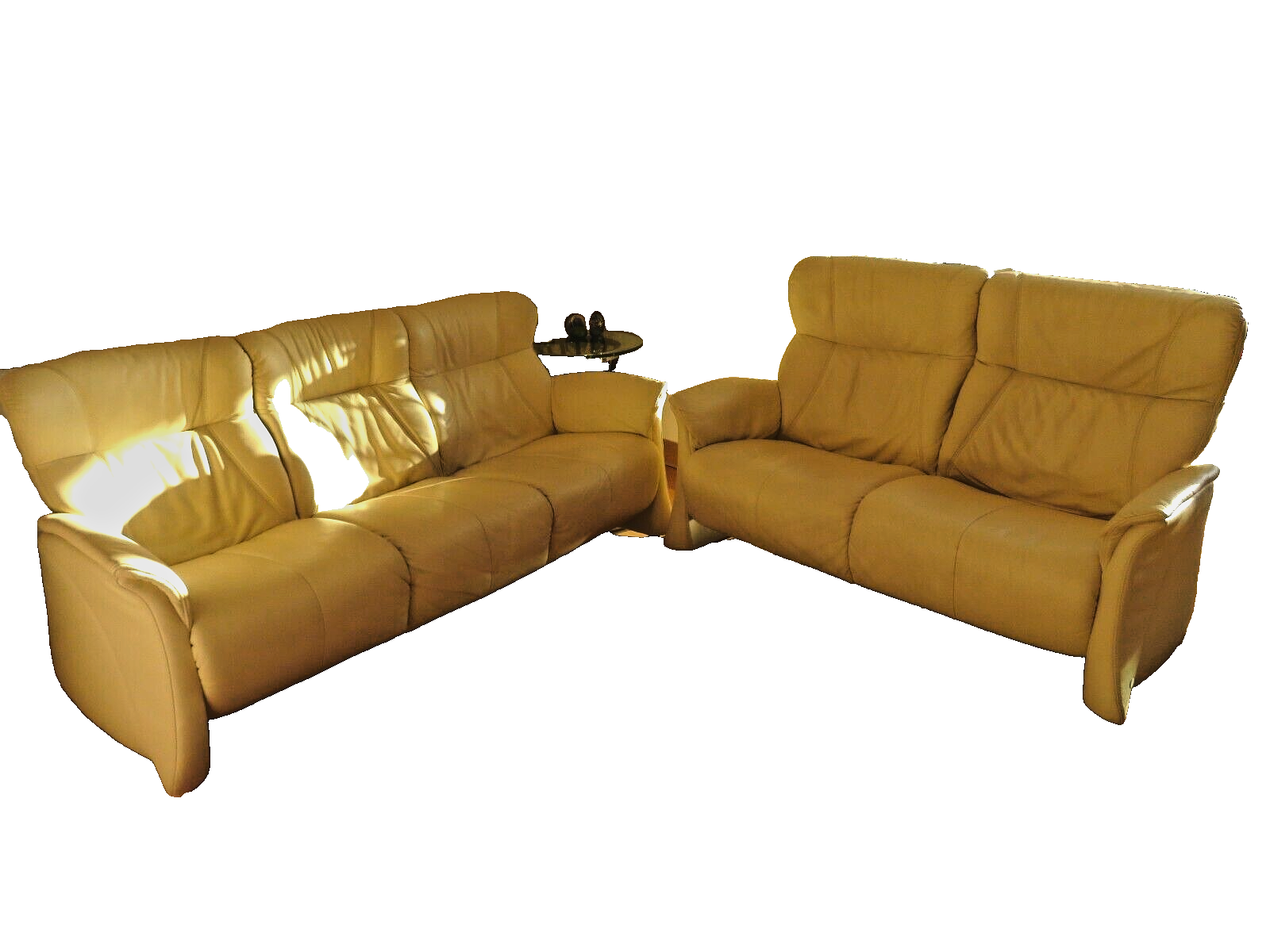 HIMOLLA "LUNE" CREAM LEATHER 2.5 SEAT HIGH BACK SOFA eBay