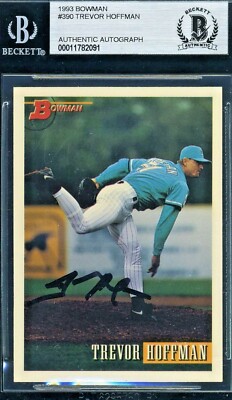 Trevor Hoffman Auto HOF Beckett Coa Autograph Authentic Hand Signed 1993 Bowman 