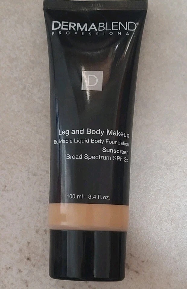 Dermablend Leg and Body Makeup Foundation SPF 25 Medium Natural Shade 40N 3.4oz Long-Lasting Coverage Smooth Finish Exp 10/26