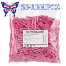 1000-50X Heat Shrink Waterproof Wire Connectors Red 22-16 AWG Butt Seal Terminal