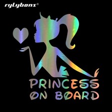 Baby On Board Car Child Children Princess Window Sticker Vinyl Decal SAFETY CUTE