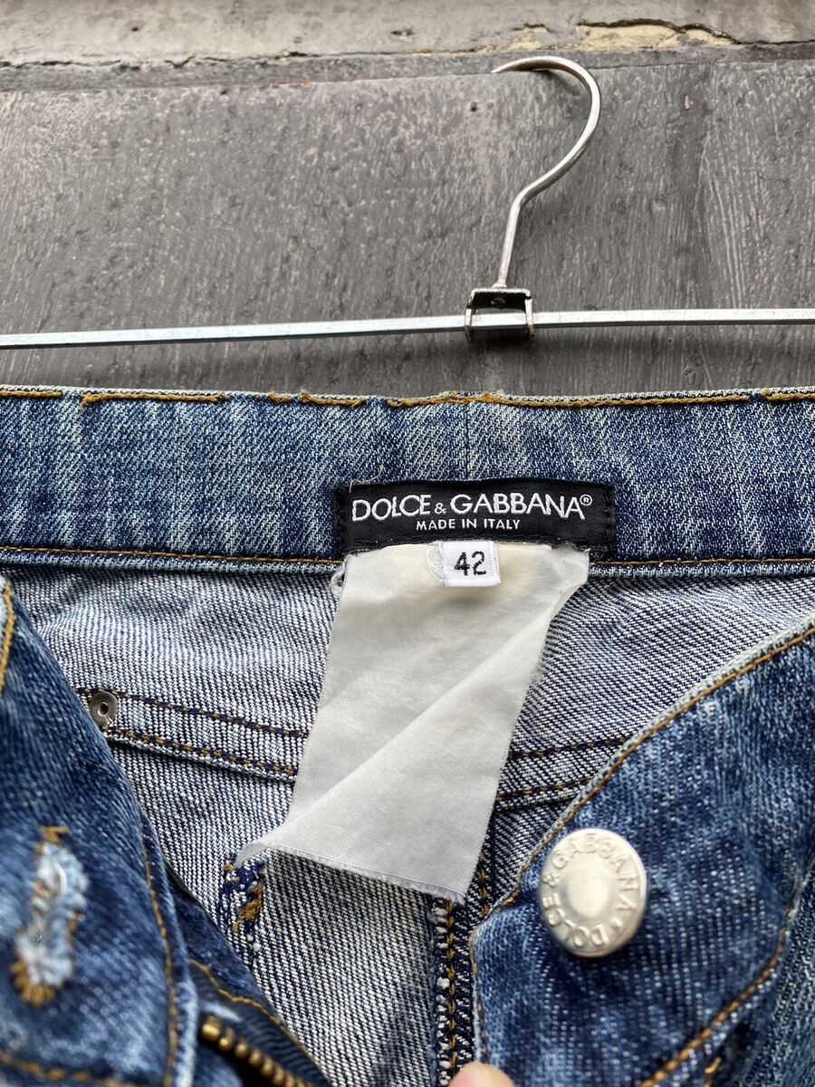 Vintage Dolce Gabbana denim distressed blue jeans size 42 Vintage Dolce Gabbana denim distressed blue jeans size 42