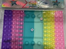 Dice Pop Push it Bubble Sensory Game: Rainbow Chess Board Toy