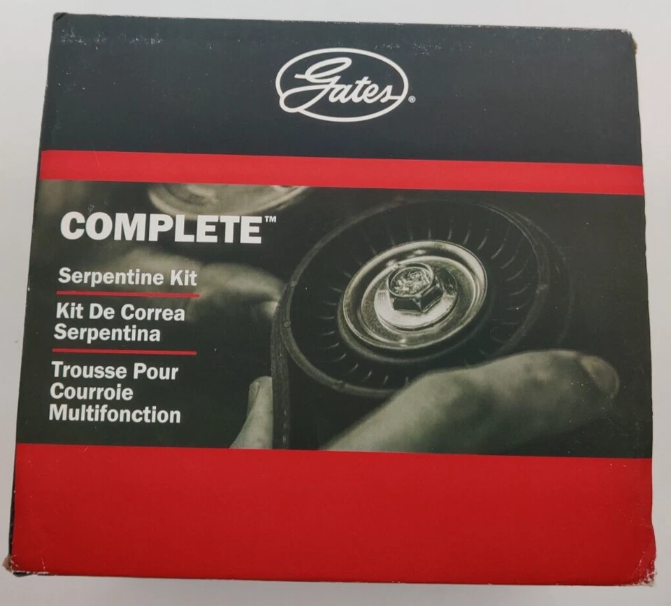 Kit de componentes de transmisión por correa Gates Serpentine 90K-38489A para Subaru Outback 2001-04 Foto 2 de 4