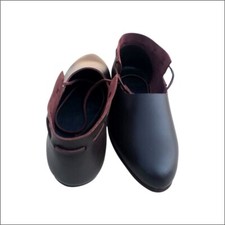 Medieval leather lace ankle boot pair Leather lace fasten boot footwear pair new