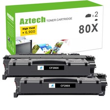 2PK Black CF280X 80X Toner Cartridge for HP LaserJet Pro 400 M401n Printer
