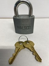 Vintage Walsco PadLock with 2 Keys Made In USA Nice Condition