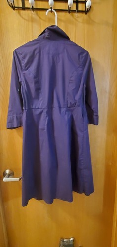 Converse One Star Womens Dark Purple Medium Wrap/Tie Dress Made in India - Picture 2 of 11